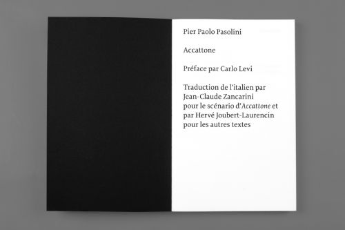 Accattone de Pier Paolo Pasolini. Scénario et dossier, 2 volumes