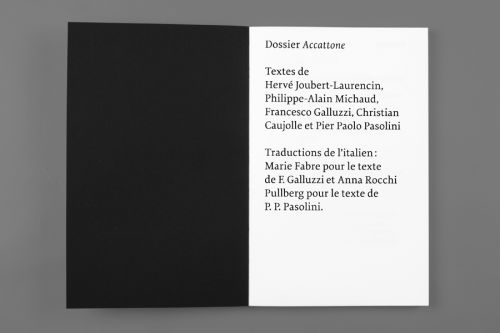 Accattone de Pier Paolo Pasolini. Scénario et dossier, 2 volumes